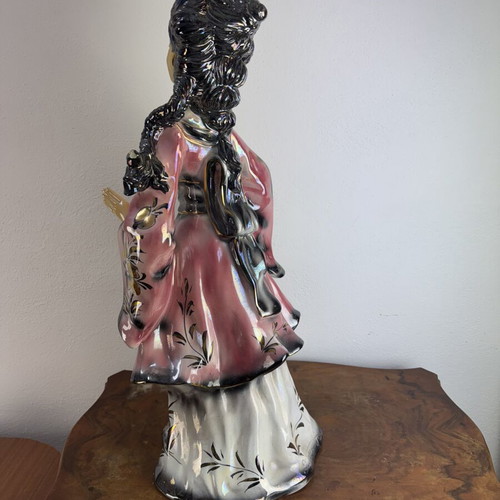 Porcelain figure vintage used, impressive large 78 cm