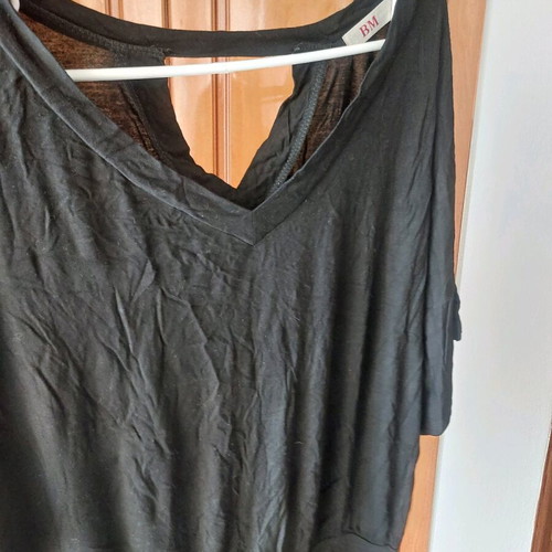 Blouse with batwing sleeves used, size M/L, black