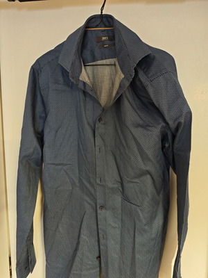 Jake's Collection shirt used, blue with micro-pattern, slim fit
