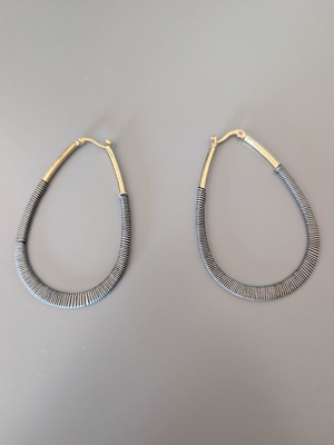 Earrings like new, gray