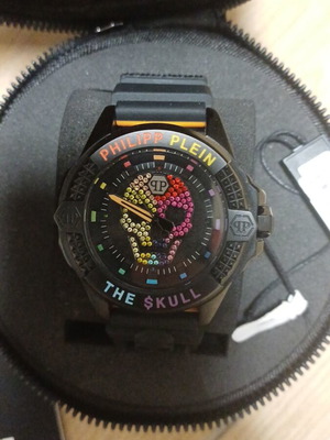 Philipp Plein wristwatch with colorful skull design
