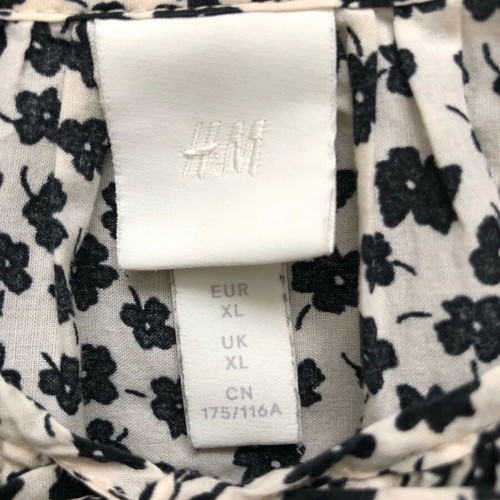 H&M dress women oversized like new, size XL, black and beige