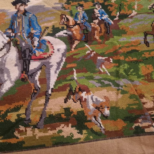 Handmade embroidered painting new with hunting theme
