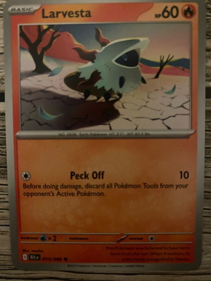 Pokemon Larvesta Basic Card new in sleeve