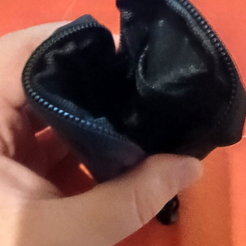 Black wallet new, coin purse with two compartments