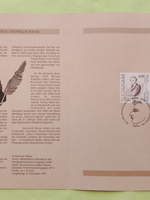 Germany 1997 stamp with Bonn first day cover