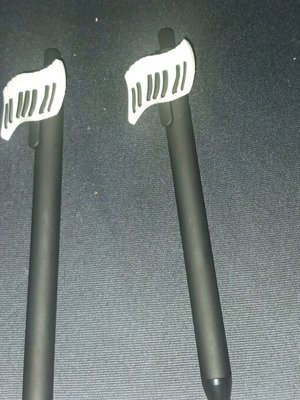 Set of 3 black pens with musical designs and 0.5 mm ink new