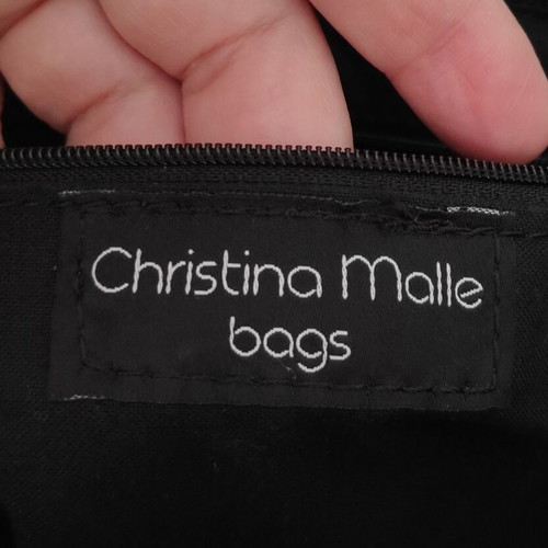 Christina Malle black shoulder clutch bag like new, faux leather