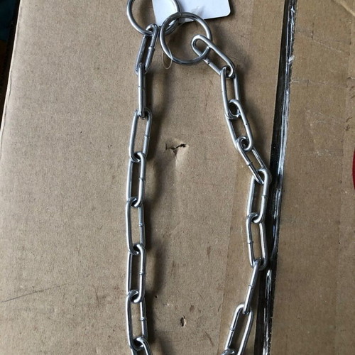 Obedience collar straight chain 4mm x 65cm new for long hair