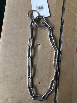 Obedience collar straight chain 4mm x 65cm new for long hair