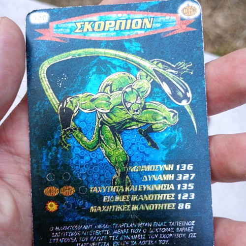 Spiderman cards used, pack of 4