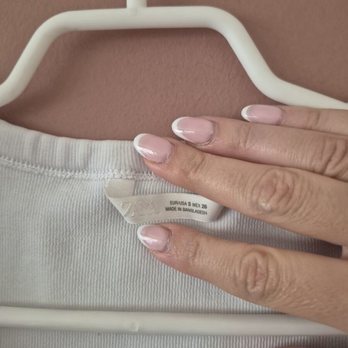 Zara white top used, size S