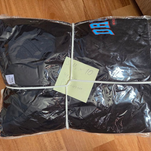 Men's black T-shirts size S/M pack of 10, new