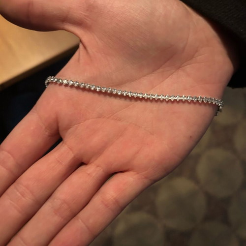 Bracelet used stainless steel with sparkling stones
