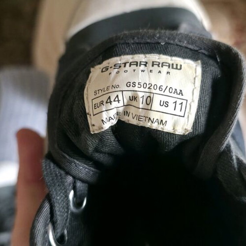 G-Star Raw leather men's athletic shoes used, size 44, black