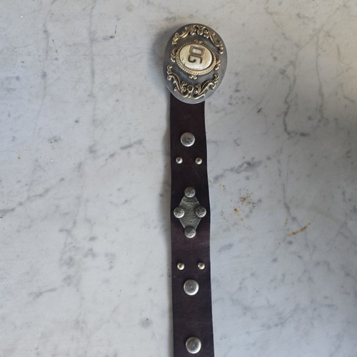 Dolce & Gabbana vintage leather men's belt, brown