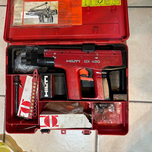 Hilti DX 450 nail gun used semi-automatic cartridge