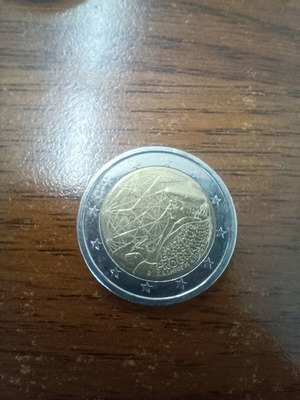 Greece 2 euro 2022 Erasmus coin used, circulated
