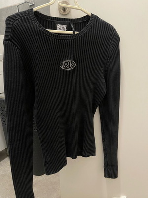 Reclaimed Vintage плетен топ нов, черен, размер XXS/XS