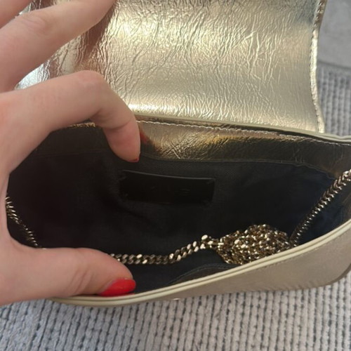 Mango gold handbag like new