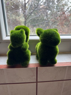 Green Bunny and Green Squirrel decorative items new