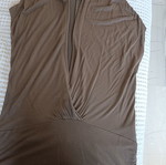 H&M brown tunic blouse, size large