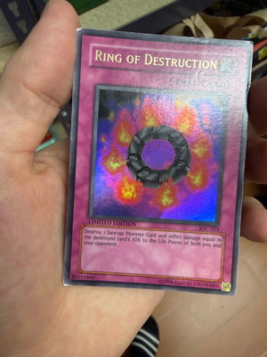 Κάρτα Yu-Gi-Oh Ring of Destruction limited edition χρυσή μεταχειρισμένη