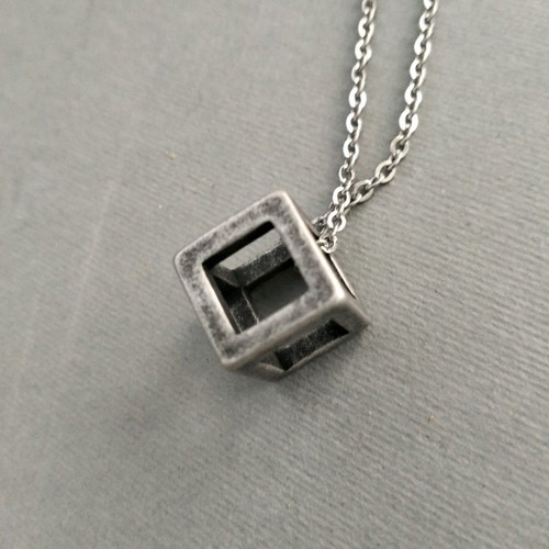 Men's stainless steel pendant with 58cm chain, new 316L