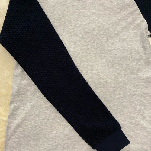 Men's long-sleeve blouse like new, gray and blue, size L