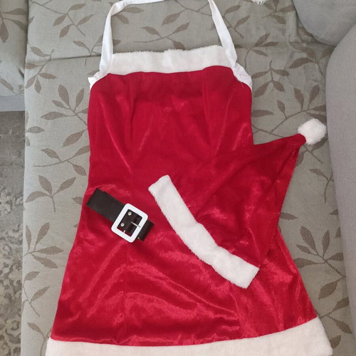 Santa Claus costume like new with hat and belt