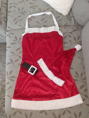 Santa Claus costume like new with hat and belt