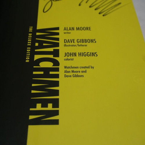Watchmen Deluxe edition hardcover new, signed by John Higgins