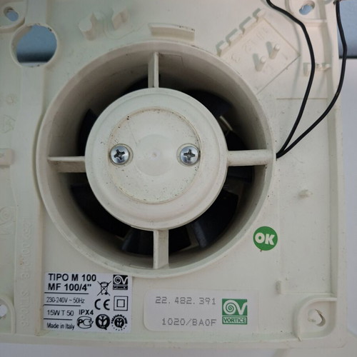 O.Erre IN 10/4 Bathroom Fan used, 100mm, 13W, 35.6dB