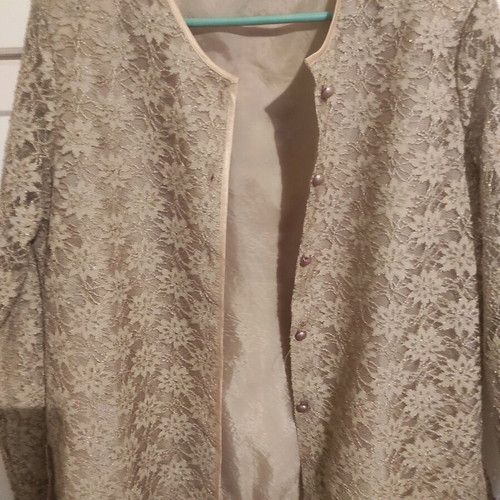 Beige lace elegant jacket cardigan like new, size M