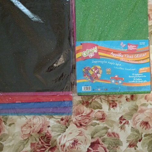 Glitter foam craft sheets, pack of 16