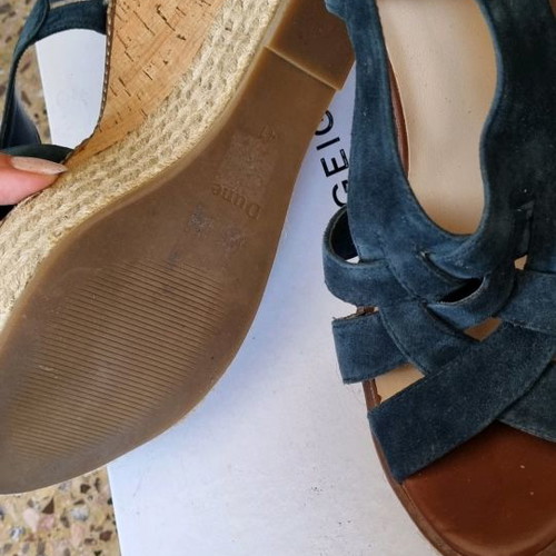 Dune suede platform sandals used, size 41, blue