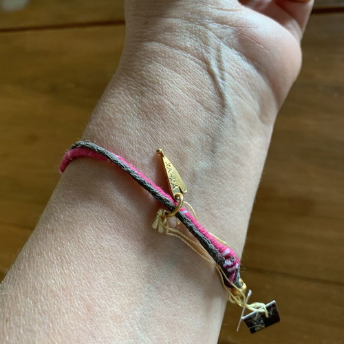 Aleema Handmade Bracelet with 24K Gold-Plated Bronze New