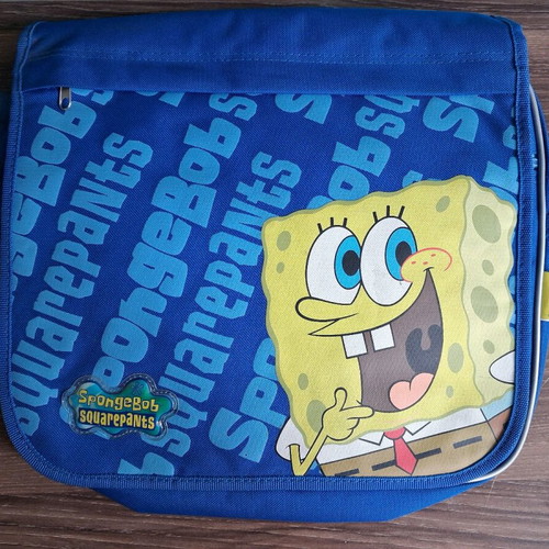 SpongeBob SquarePants Kids Blue and Yellow Shoulder Bag New