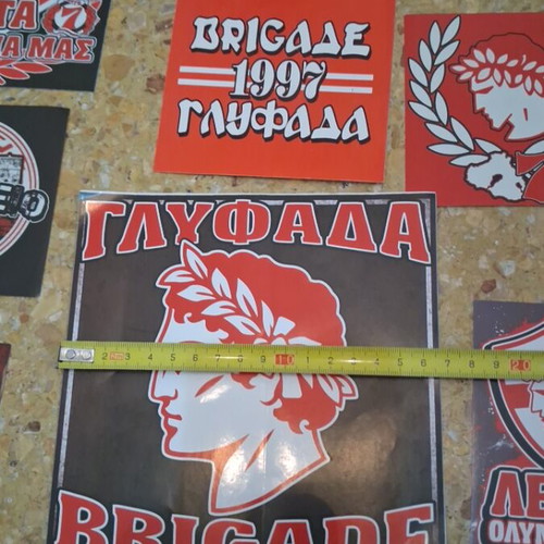 Olympiacos stickers set, like new, pack of 25