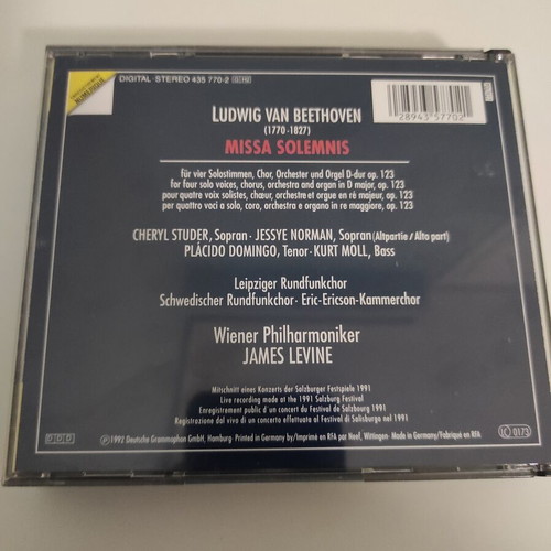Missa Solemnis CD by Ludwig Beethoven like new, classical