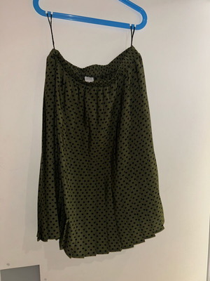 Midi skirt below knee like new, brown and green
