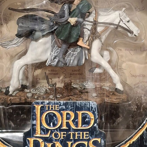 Lord of the Rings Arwen & Frodo on Horseback figure new 2003