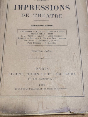 Impressions de Theatre 1893 μεταχειρισμένο, με φθορές