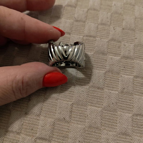 Just Cavalli ring with zircon stones, like new, silver size 56-58
