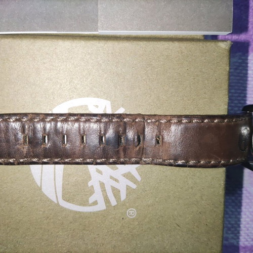 Timberland TBL15940JS men's watch used with brown leather strap