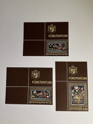 Liechtenstein Pietre Dure Artworks Stamps used, 1978 corner units