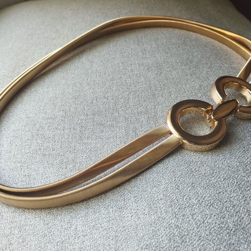 BSB gold elastic waist belt like new, size 70 cm