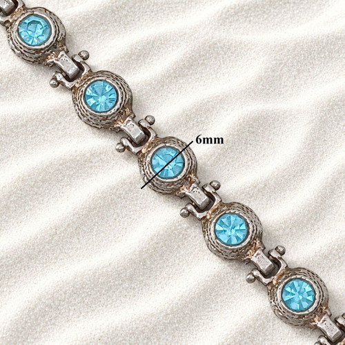 Handmade Gianniotiko bracelet silver 925 with aquamarine stones new