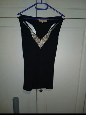 Evening sleeveless blouse black, like new, size S