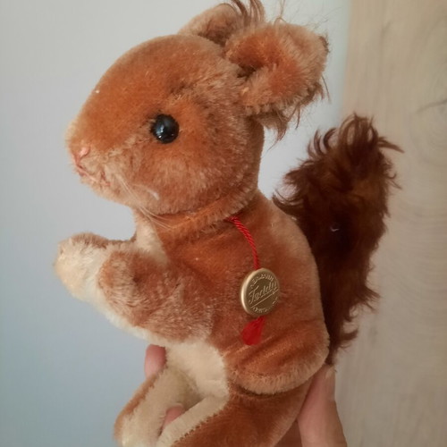 Hermann Teddy Original mohair squirrel plush toy, vintage